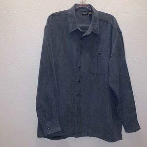 Northcrest grey super soft comfy casual button Down shirt